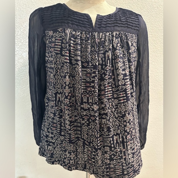 Lucky Brand Women’s Sheer long Sleeve Top| Size L - Picture 5 of 12